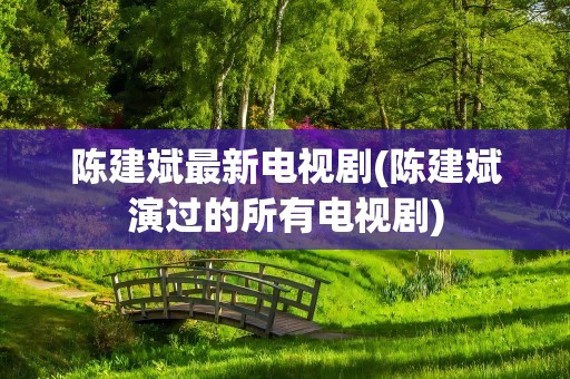 陈建斌最新电视剧(陈建斌演过的所有电视剧)