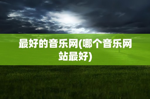 最好的音乐网(哪个音乐网站最好)