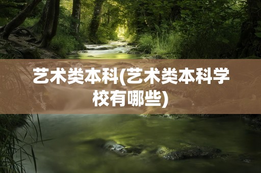 艺术类本科(艺术类本科学校有哪些)