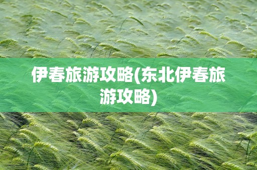 伊春旅游攻略(东北伊春旅游攻略)