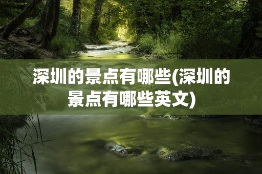 深圳的景点有哪些(深圳的景点有哪些英文)
