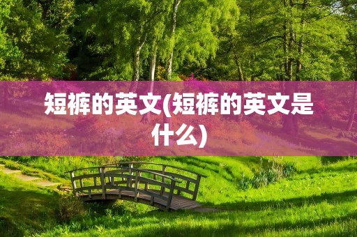 短裤的英文(短裤的英文是什么)