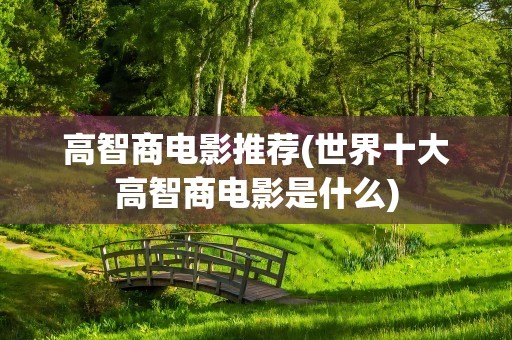 高智商电影推荐(世界十大高智商电影是什么)
