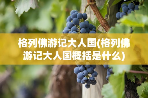 格列佛游记大人国(格列佛游记大人国概括是什么)