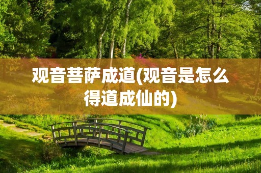 观音菩萨成道(观音是怎么得道成仙的)