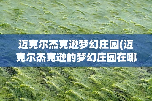 迈克尔杰克逊梦幻庄园(迈克尔杰克逊的梦幻庄园在哪里)