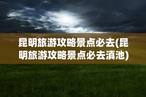 昆明旅游攻略景点必去(昆明旅游攻略景点必去滇池)