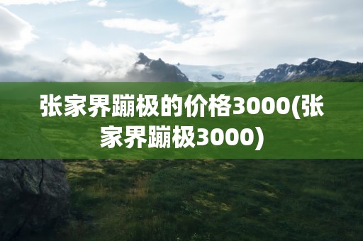张家界蹦极的价格3000(张家界蹦极3000)