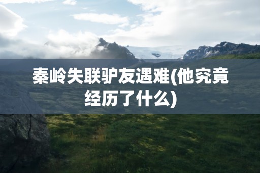 秦岭失联驴友遇难(他究竟经历了什么)