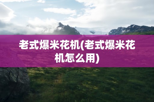 老式爆米花机(老式爆米花机怎么用)