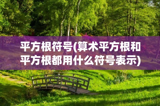 平方根符号(算术平方根和平方根都用什么符号表示)