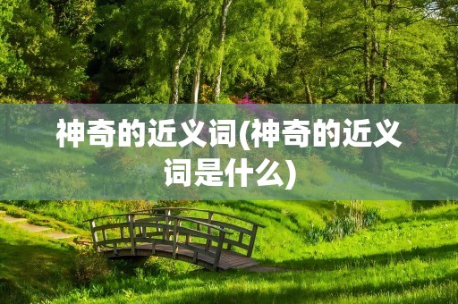 神奇的近义词(神奇的近义词是什么)