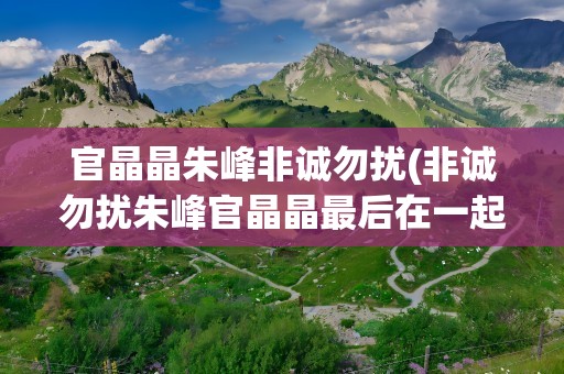 官晶晶朱峰非诚勿扰(非诚勿扰朱峰官晶晶最后在一起了吗)