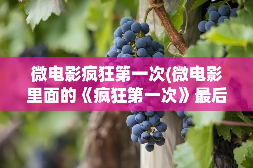 微电影疯狂第一次(微电影里面的《疯狂第一次》最后那个李一航唱的是什么歌)