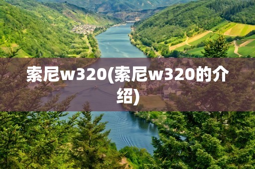 索尼w320(索尼w320的介绍)