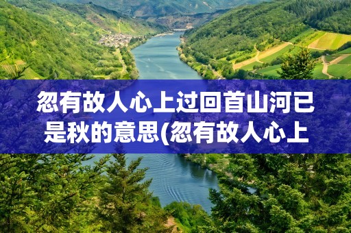 忽有故人心上过回首山河已是秋的意思(忽有故人心上过的意思是什么)