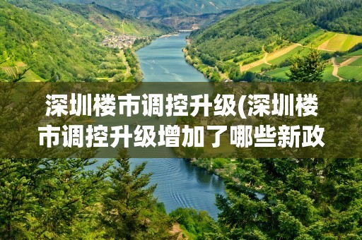 深圳楼市调控升级(深圳楼市调控升级增加了哪些新政策)
