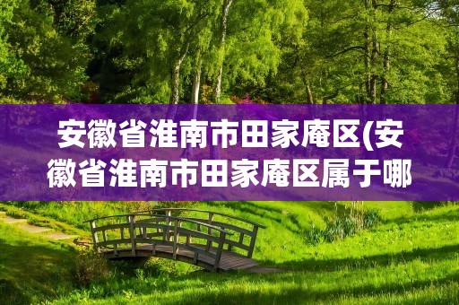 安徽省淮南市田家庵区(安徽省淮南市田家庵区属于哪个市)