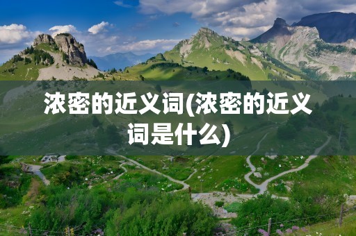 浓密的近义词(浓密的近义词是什么)