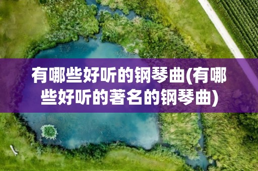 有哪些好听的钢琴曲(有哪些好听的著名的钢琴曲)