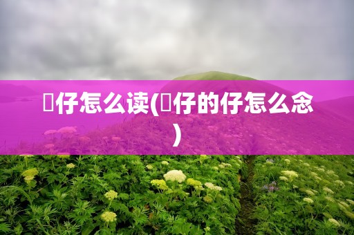氹仔怎么读(氹仔的仔怎么念)