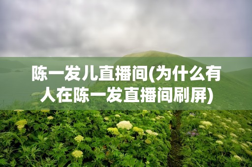 陈一发儿直播间(为什么有人在陈一发直播间刷屏)