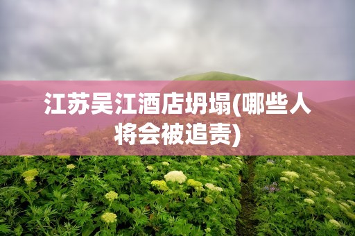 江苏吴江酒店坍塌(哪些人将会被追责)