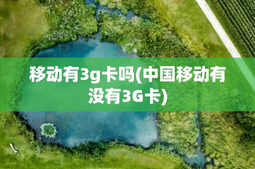 移动有3g卡吗(中国移动有没有3G卡)