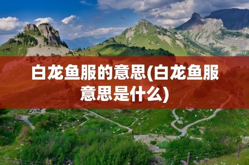 白龙鱼服的意思(白龙鱼服意思是什么)