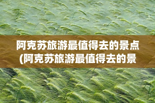 阿克苏旅游最值得去的景点(阿克苏旅游最值得去的景点土)