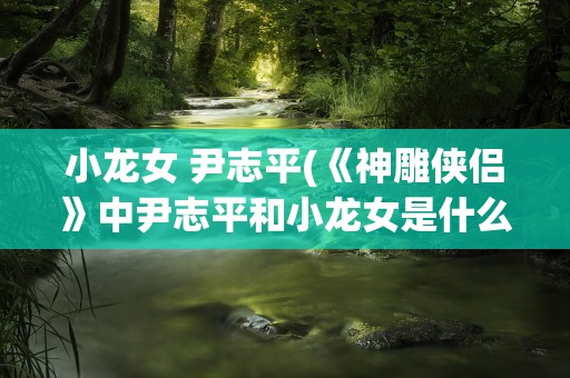 小龙女 尹志平(《神雕侠侣》中尹志平和小龙女是什么关系)