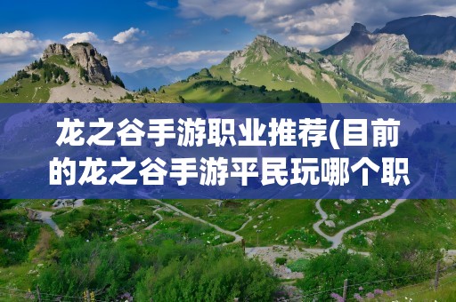 龙之谷手游职业推荐(目前的龙之谷手游平民玩哪个职业比较好)