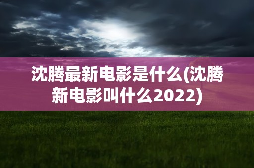 沈腾最新电影是什么(沈腾新电影叫什么2022)