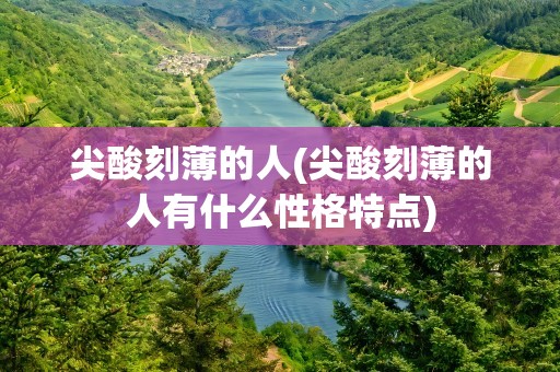尖酸刻薄的人(尖酸刻薄的人有什么性格特点)
