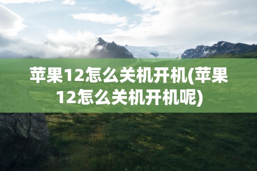 苹果12怎么关机开机(苹果12怎么关机开机呢)