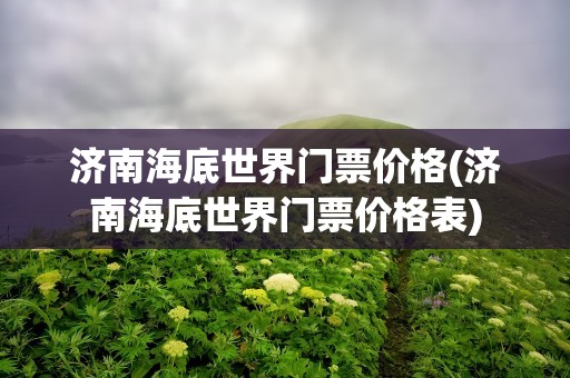 济南海底世界门票价格(济南海底世界门票价格表)