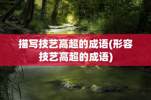 描写技艺高超的成语(形容技艺高超的成语)