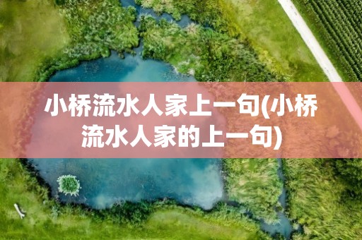 小桥流水人家上一句(小桥流水人家的上一句)