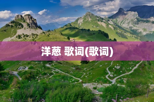 洋葱 歌词(歌词)