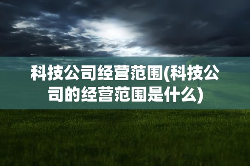 科技公司经营范围(科技公司的经营范围是什么)