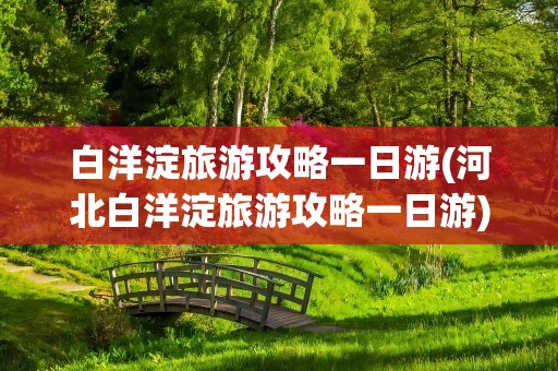 白洋淀旅游攻略一日游(河北白洋淀旅游攻略一日游)