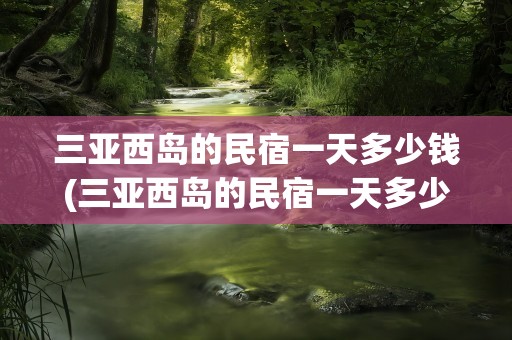 三亚西岛的民宿一天多少钱(三亚西岛的民宿一天多少钱一晚)