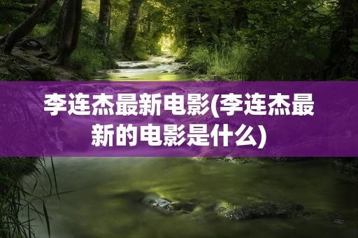 李连杰最新电影(李连杰最新的电影是什么)