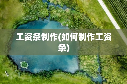 工资条制作(如何制作工资条)