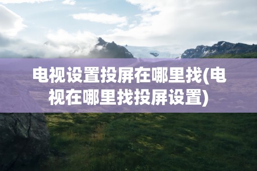电视设置投屏在哪里找(电视在哪里找投屏设置)