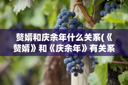 赘婿和庆余年什么关系(《赘婿》和《庆余年》有关系吗)