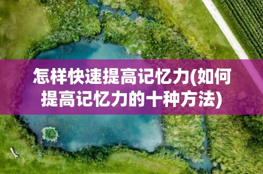 怎样快速提高记忆力(如何提高记忆力的十种方法)