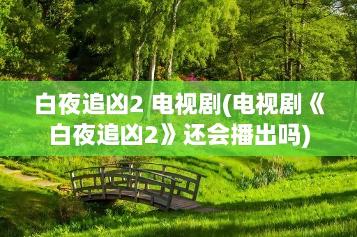白夜追凶2 电视剧(电视剧《白夜追凶2》还会播出吗)