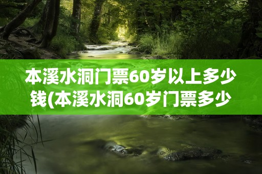 本溪水洞门票60岁以上多少钱(本溪水洞60岁门票多少钱)