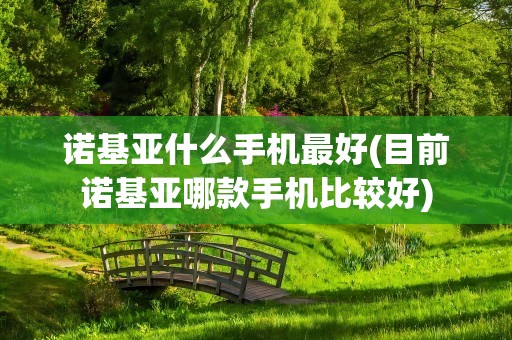 诺基亚什么手机最好(目前诺基亚哪款手机比较好)